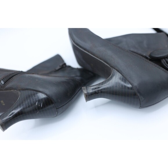 Mudd Y2K  'Aliso 6.5M Dark Brown Ankle Booties Side Zip Dark Academia Witchy - Picture 9 of 12